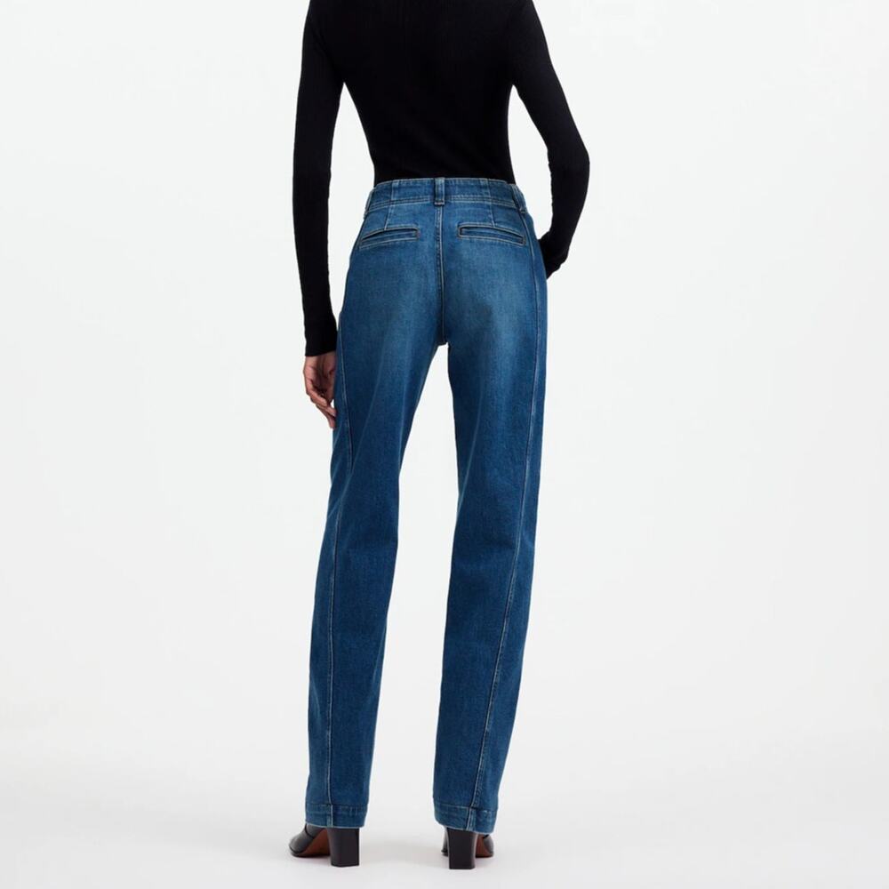 Madewell Tapered Denim Trousers High Rise Casual Jeans Blue 25 - Picture 4 of 11